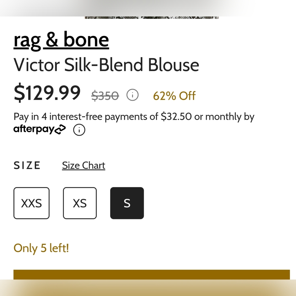 Rag and Bone Victor black silk surplice blouse size PS - Picture 13 of 15
